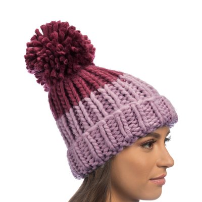 Colorblock Hand Knit Beanie - 4 Color Options