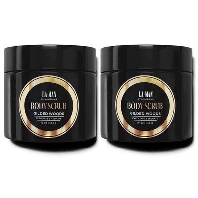 LA-MAN Body Scrub (Set of 2) - Guilded Woods